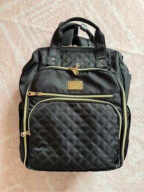 💼 Weitars Black Quilted Laptop Work Backpack w Lunch Bag
